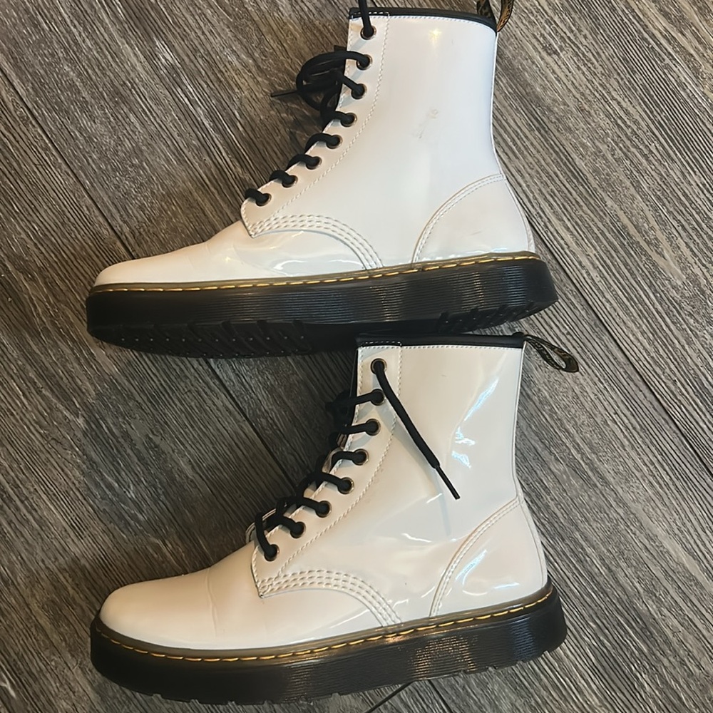 Dr. Martens White Combat Boots - Picture 5 of 12